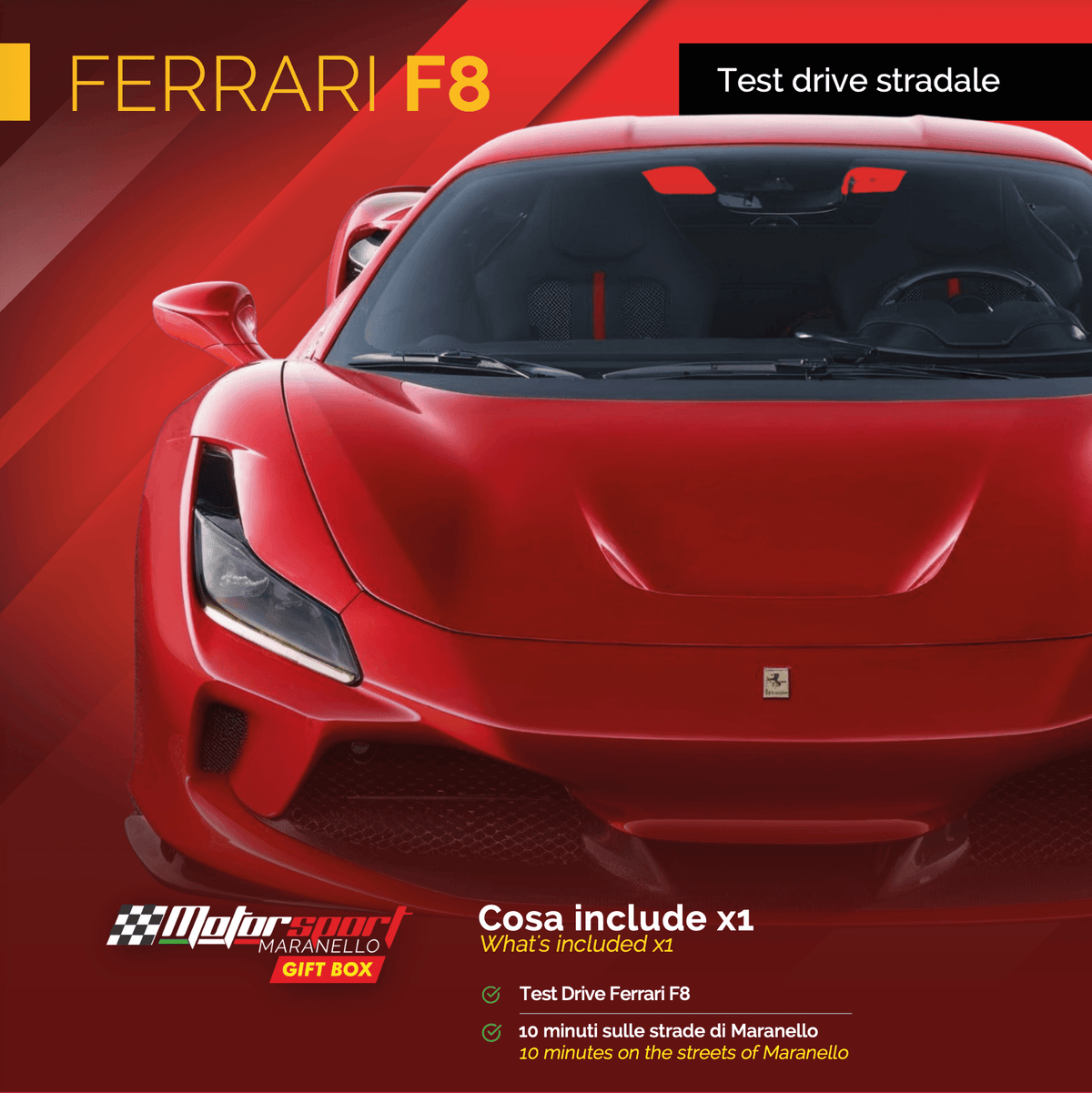 Esperienza di guida Ferrari F8 Spider