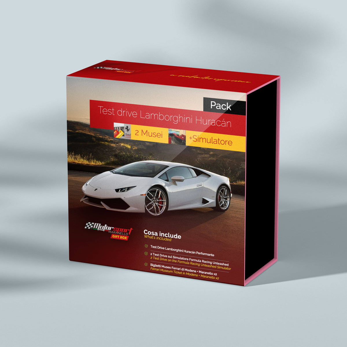 Pack Esperienza di guida Lamborghini Huracán + Musei Ferrari + Simulatore F1