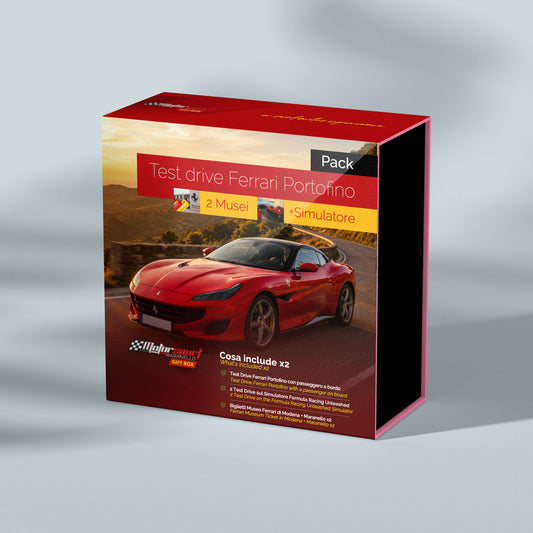 Pack Esperienza di guida Ferrari Portofino + Musei Ferrari + Simulatore