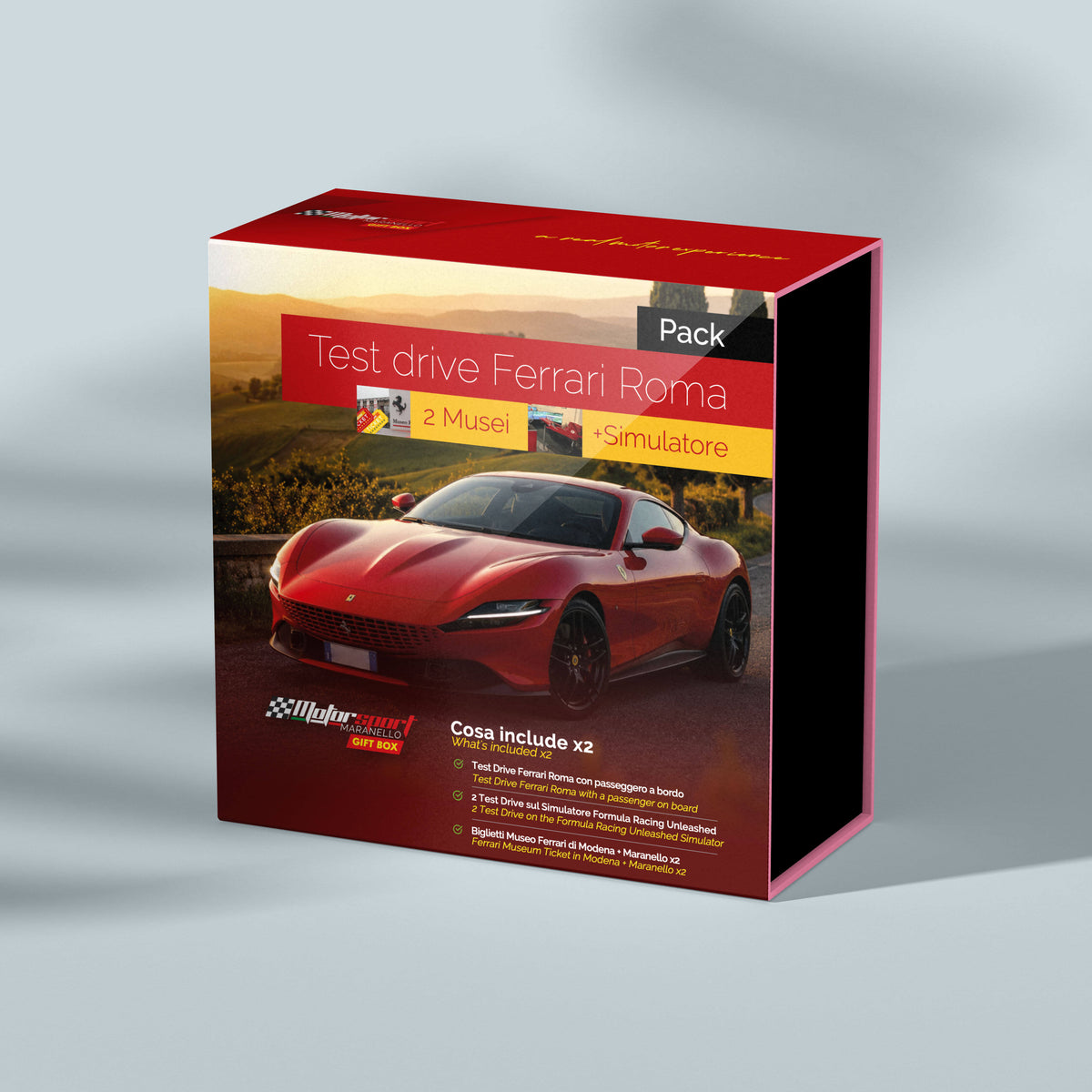 Pack Esperienza di guida Ferrari Roma + Musei Ferrari + Simulatore
